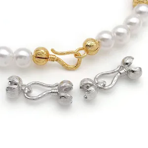 DIY jewelry accessories pepper clasp pearl necklace bracelet gold silver metal findings details
