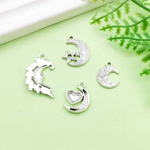 Zilveren legering maan ster bedels diy sieraden maken hangers armbanden accessoires