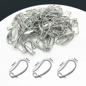Silber beschichtete DIY Ohrring Haken Stecknadel Schmuck Zubehör mit Größendetails.