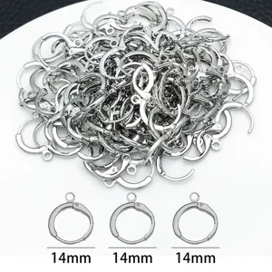 14mm Monachelle per Orecchini Francesi Sfusi DIY Accessori per Gioielli Placcato Argento