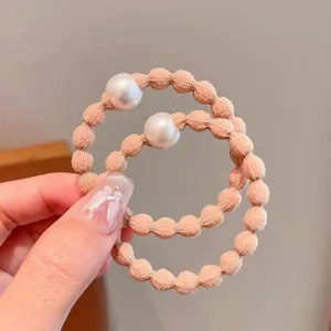 Parel haarelastiek detail, zacht fluweel elastiek voor vrouwen dagelijkse leuke paardenstaart.