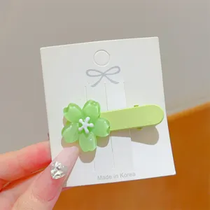 Summer fresh jelly flower hair clip sweet style duckbill clip side hair accessories for women
