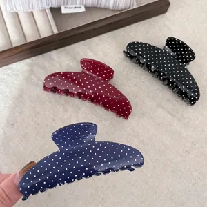 Retro polkadot acetaat haarlemmer voor vrouwen, elegante haaraccessoires haarklem.