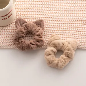 Set de coleteros de pelo con orejas de gato de felpa, suaves accesorios para peinado.
