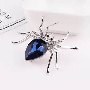 Prachtige zilverkleurige kristallen strass spinnenbroche mode insecten sieraden voor dames
