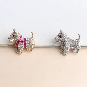 Niedliche Strass Welpen Brosche Set, glitzernde Kristall Hunde Anstecknadeln für Damen.