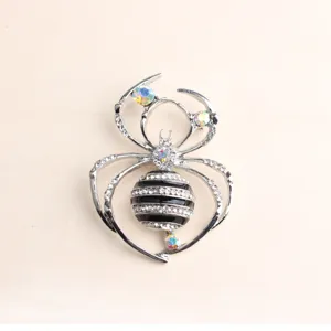 Modische Legierung Strass Spinne Brosche Pin für Damen elegante Anzug Revers Accessoires.