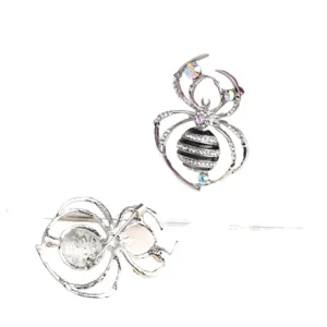 Modische Halloween Spinne Brosche Nadel, Legierung Strass Emaillierte Anstecknadel