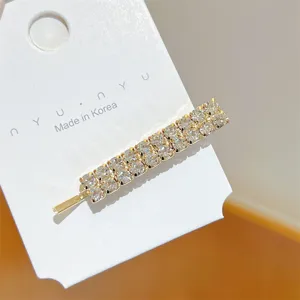 Shining rhinestone bobby pin Korean style side hair clip for women elegant sparkling barrette