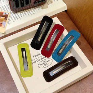Korean autumn winter velvet BB hair clips retro side hair pins set for women fashion
