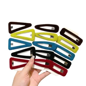 Korean style autumn winter velvet hair clips cute multi-shape hairpins side bangs hair accessories