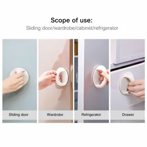 Punch-free cabinet handle strong adhesive auxiliary pull for drawer door window furniture.