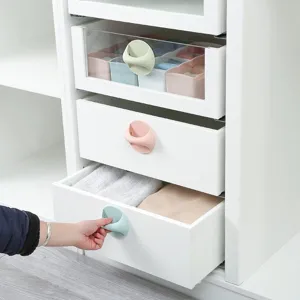 Self-adhesive pull handles for cabinet doors, wardrobes, and sliding glass windows. Punch-free.