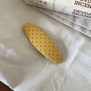 Koreaanse gele stippen stof ovale snap haarspeld schattige haaraccessoires voor vrouwen