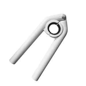 White faucet aerator wrench tool for bathroom basin filter removal non-slip design.