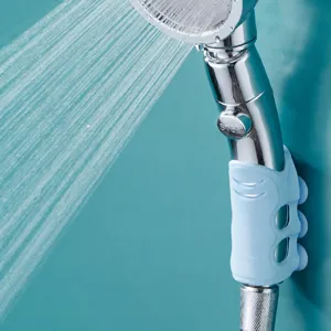 Suction shower head holder with silicone mount and adjustable handheld bathroom spray sprayer