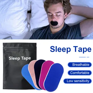 Anti-snoring sleep tape mouth strips for kids and adults, breathable comfortable design.