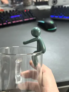 Pflanzenableger Kumpel Pflanzenhalter grüne kleine Figur für Glasrand Dekoration 1Stk