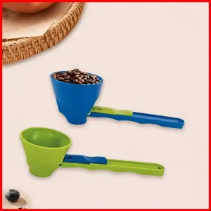 Adjustable measuring spoon kitchen sliding scoop coffee powder funnel tool set new