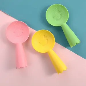 Standable smiley rice paddle non-stick plastic spoon cute cartoon rice cooker serving spatula