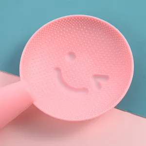 Standable cute smiley face rice paddle, non-stick plastic rice spoon for kitchen cooking.
