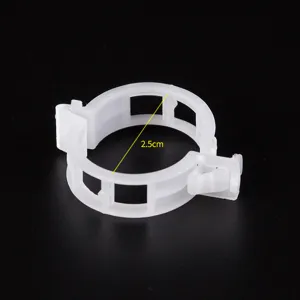 Clip de fixation en plastique blanc pour plantes et vignes, taille 2.5cm, support de jardin.