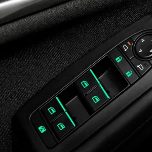Car window button luminous stickers glow in dark fluorescent switch modification decals.