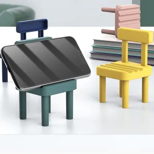 Cute mini chair mobile phone stand desktop cute stool lazy support bracket for phones