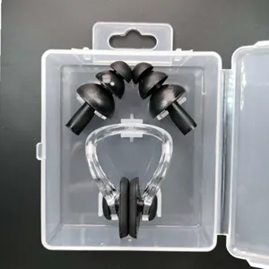 Soft Silicone Swimming Nose Clip And Earplugs Set Waterproof Anti-Choking Nasal Clip For Adults Kids Pool Water Sports
