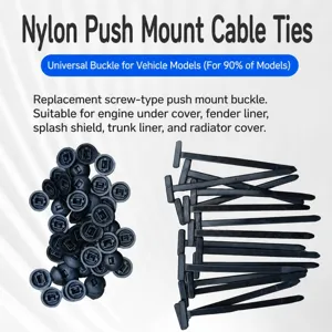 Car bumper clip tie fastener universal push pin rivets for mud flaps engine cover
