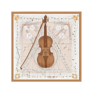 Luxus Musik Thema gedruckt Seide quadratischer Schal elegante Frauen Mode Accessoire 70cm
