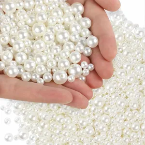 ABS Plastic Imitation Pearl Beads Straight Hole Loose Beads For Handmade DIY Jewelry Accessories Making Craft