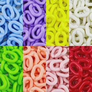 Acryl Kettenverbindungen Offene Biegeringe Acrylperlen DIY Schmuckherstellung Zubehör Taschenketten Bastelbedarf