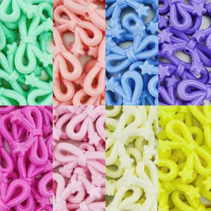 Acrylic Star Bow Loose Beads DIY Beading Charms For Bracelet Necklace Jewelry Making Handcraft Accessories