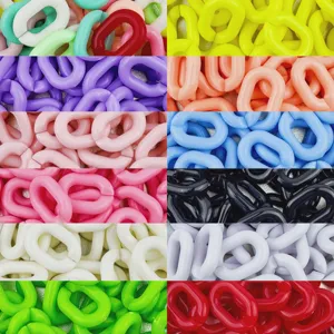 14x20mm Acryl Kettenglieder offene Ringe DIY Schmuckherstellung Zubehör bunte Auswahl.