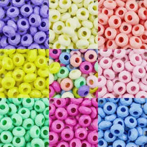 14mm perles abaque en acrylique facettes en vrac colorees pour creation de bijoux DIY