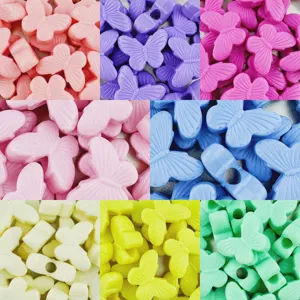 20x27mm acrylic butterfly large-hole loose beads for DIY handmade bracelets and jewelry making accessories
