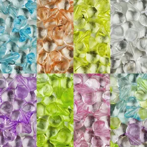 Acrylic Transparent Peach Heart Loose Beads DIY Handcrafted Jewelry Making Accessories Cute Love Shape Beads