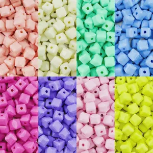 Colorful Acrylic Cube Square Spacer Beads Acrylic Material For DIY Bracelet Jewelry Making Handcraft Accessories