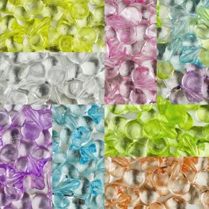 Acrylic peach heart loose beads for DIY handmade bracelets jewelry accessories detailed view