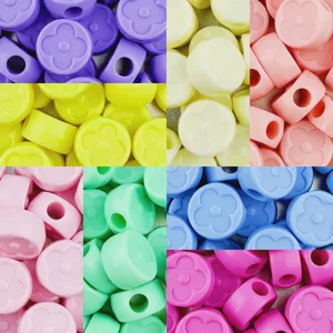 19mm acrylic flower loose beads large hole DIY jewelry making colorful charm bracelet supplies