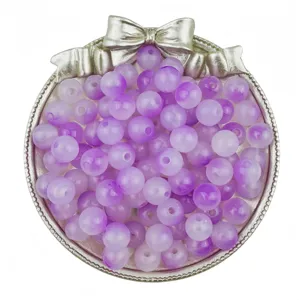 10mm perles rondes en acrylique violet perles en vrac accessoires bijoux diy loisirs
