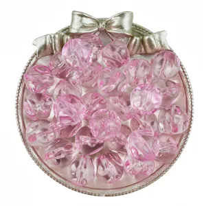 16mm pink transparent acrylic beads bulk for DIY handmade bracelets and jewelry accessories.