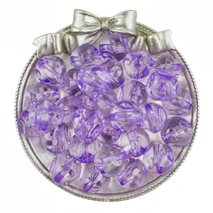 16mm purple acrylic fig transparent beads bulk for DIY handmade jewelry bracelet accessories.