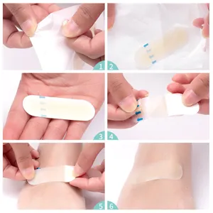 High heel blister prevention gel pads, transparent waterproof foot care stickers set.