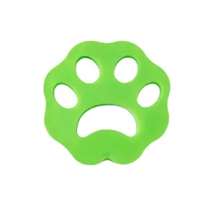 Grüner Silikon Katzenpfoten Tierhaarentferner für Waschmaschine, wiederverwendbar.