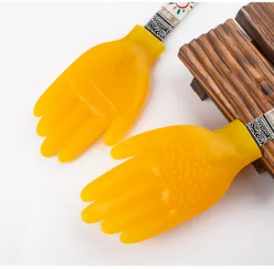 Silicone hand massage pat meridian scraping tool for full body fitness and relaxation.