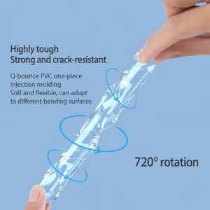 Transparante flexibele PVC anti-botsing strip deur en muur beschermer zelfklevend