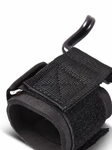 Weighted wrist straps with iron hook for pull-ups, fitness support and heavy lifting gear