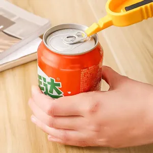Multifunctional can opener, easy pull-tab jar opener tool for kitchen and household use.